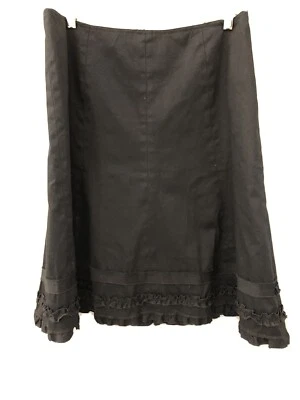 Cynthia Cynthia Steffe Women's Knee Length A-Line Skirt Cotton Black Size 14 - Image 1 of 4