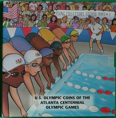 1996 S BU Olympic Swimming Half Dollar Swim Coin US Mint Young Collector Set - Image 1 of 4