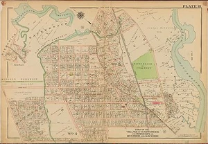 1913 HACKENSACK RIVERSIDE MAYWOOD, BERGEN COUNTY NEW JERSEY, KOPIE PLAT ATLAS KARTE - Bild 1 von 4