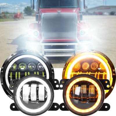 Faros antiniebla LED 4" para Freightliner Century Class Halo 1996-2011 Foto 1 de 4