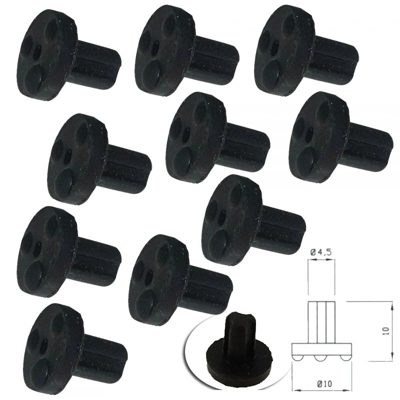 WHIRPOOL, IGNIS, ... 10PZ GOMMINI ANTIGRAFFIO PER GRIGLIE PIANO COTTURA CUCINA WHIRLPOOL IGNIS GP02