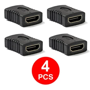 4 Pack HDMI to HDMI Coupler Connector Female to Female Gold Plated Adapter - Picture 1 of 3