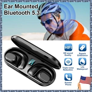 Sweatproof Wireless Bluetooth Earphones Headphones Sport Gym Earphone With Mic - Picture 1 of 15