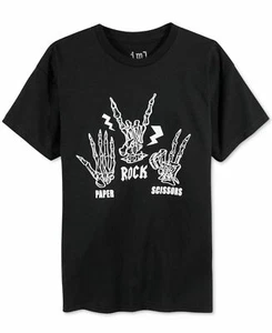 iml Boys Youth Graphic Print Rock Paper Scissors Skeleton T Shirt Blk Small NWOT - Picture 1 of 2