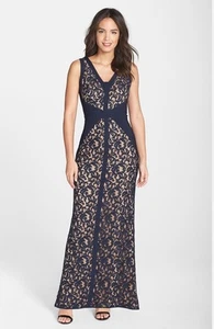 Tadashi Shoji Lace & Jersey Gown (size 8P) - Picture 1 of 1
