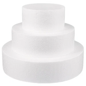 3 Pcs Fondant Cake Decorating Practice Molds Wedding Round Fake Cake Props - Picture 1 of 11