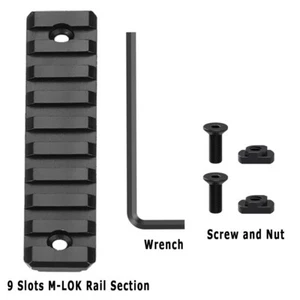 F M Lok Handguard Seven Slots Rail Hunting Activities 9 Slots M-LOK Rail Section - Picture 1 of 3