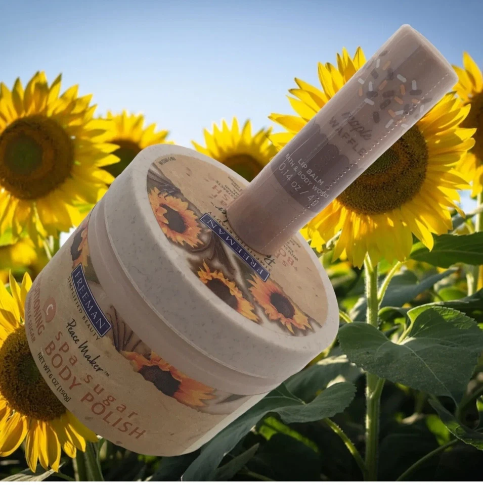 2002 Freeman Simplified Beauty PEACE MAKER Spa Sugar Body Polish 6Oz + Lip Balm - Image 1 of 4