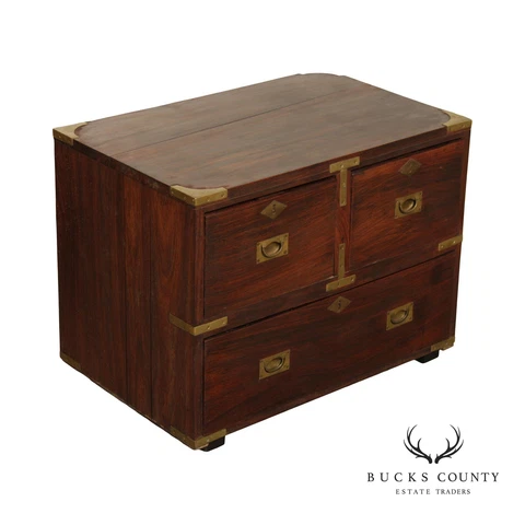 Antique Campaign Style Nightstand or Small Chest of Drawers Cover