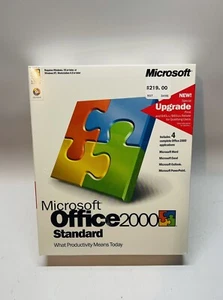 Microsoft Office 2000 Standard Disc Full Latest Version Retail Big Box Sealed - Picture 1 of 2
