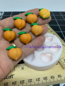 Pfirsiche Früchte Handarbeit Silikonform für Fondant-Harz-Ton-Basteln-Süßigkeiten-Schmuck - Bild 1 von 5
