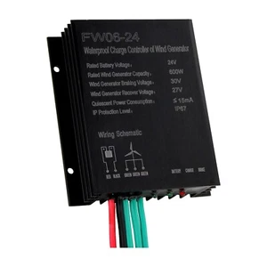 600W 24V Waterproof wind charge controller for 24V wind turbines up to 600W - Picture 1 of 2