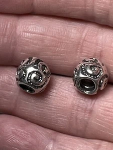 Mark Anthony, MA 925 Italy, Screw Spacer Beads , Scroll Design (2) - Picture 1 of 7