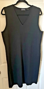 Liz Claiborne Classics Damen schwarz ärmellos A-Linie Wollmischung Kleid Gr. L - Bild 1 von 5