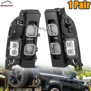 1 Pair LED Tail Light Rear Brake Lamp Black For Land Rover Defender 2020-2024 - Picture 1 of 11