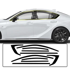 Fits Lexus IS 21-25 Side Window Chrome Delete Vinyl Film Wrap Decal Blackout - Picture 1 of 6