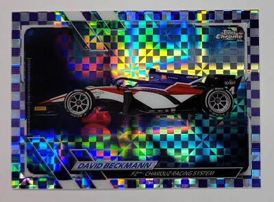 2021 Topps Formula 1 Chrome PURPLE CHECKER REFRACTOR #128 DAVID BECKMANN 125/199 - Image 1 of 2