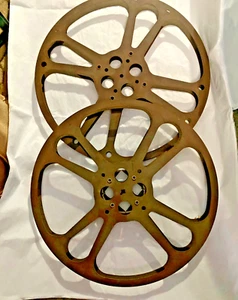 Lot of 2 Goldberg 2000ft 50 Min. 16mm 15" Diameter Metal Film Reel Made in USA - Picture 1 of 3