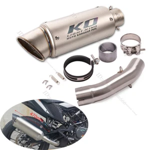 51mm Slip-on Exhaust Muffler Pipe Modified for Duke 390 250 Adventure 2020-2023 - Picture 1 of 12
