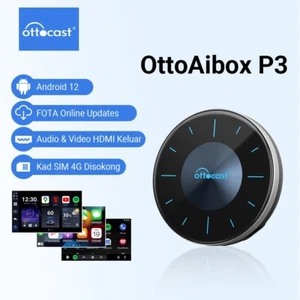 Ottocast P3 AI Box CarPlay adapter  +Android Auto Streaming Player *Download App - Picture 1 of 15