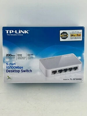 TP-LINK TL-SF1005D 5-Port 10/100Mbps Desktop Ethernet Switch - BRAND NEW - Image 1 of 4