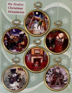 Christmas Ornament Six 15  Piece Mini Puzzles Holiday Craft - Picture 1 of 4