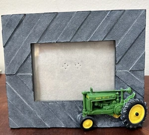 Vintage John Deere Slate Picture Frame With Tractor Fits 4x6” EUC - Picture 1 of 11