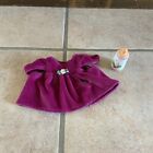 Vintage Briarberry Bear Maggieberry Purple Dress and Baby Bottle