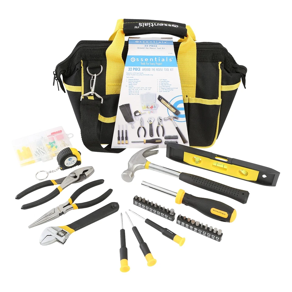 GreatNeck 21044 Essentials Around the House Tool Set in Black Bag - Image 1 of 4