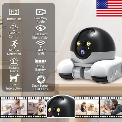 WiFi Security Camera 1080P 2-Way Talk Night Vision Motion Detection Surveillance - Image 1 of 4
