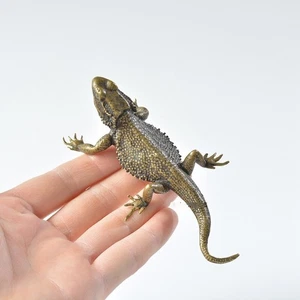 Tabletop Figurine Brass lizard Animal Statue Sculpture Home Decor Gift - Picture 1 of 13