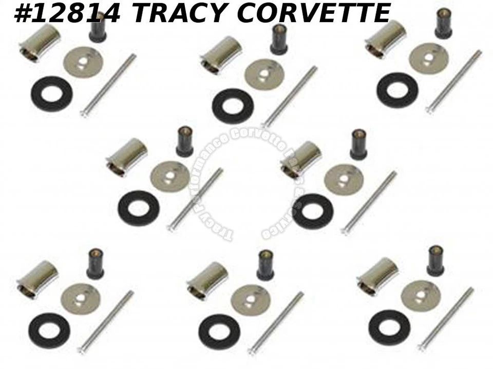 1968-1977 Corvette новый Repro 8 отверстий багажник монтажный комплект - 6 отверстий стойка также - Изображение 1 из 1