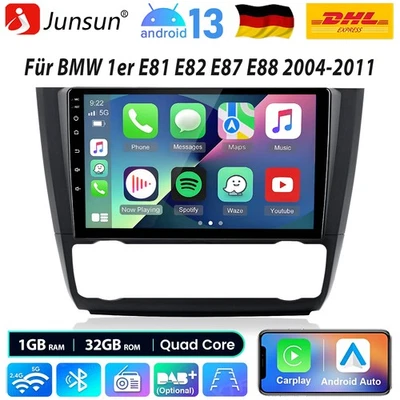 9"  DAB+ Für BMW 1er E81 E82 E87 E88 2004-2011 Android13 Autoradio SWC GPS 1+32G - Bild 1 von 4