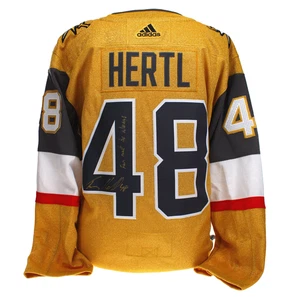 Tomas Hertl Autographed "Fun Always" Vegas Golden Knights Gold Jersey Signed IGM - Picture 1 of 6