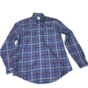 Brooks Brothers Regent  Button Down Shirt Mens Sz L  Blue Red Plaid Long Sleeve - Picture 1 of 9