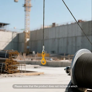 Steel Winch Cable Wire Rope with Swivel Self-locking Hook Wire Rope Winch Cable - Picture 1 of 15