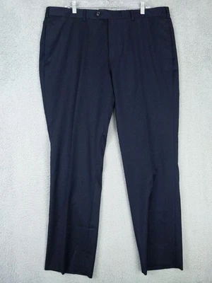 Pantalones de vestir Brooks Brothers para hombre W40/L30 azul marino ajuste regente lana frente plano Foto 1 de 4