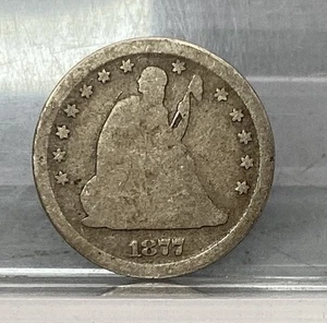 1877 S Seated Liberty Quarter - Picture 1 of 2
