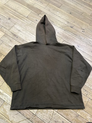 Taglia S Felpa con cappuccio rilassata Fear of Gods Essentials Marrone