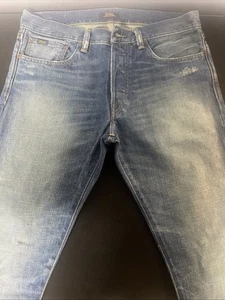 Polo Ralph Lauren Sullivan Slim Blue Washed Men's Button Fly Jeans Size 31x32 - Picture 1 of 15