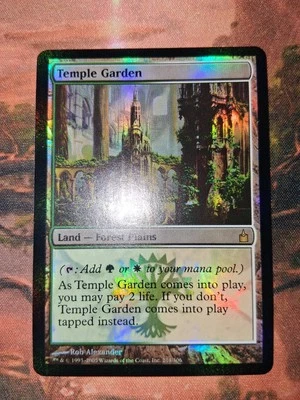 MTG FOIL Temple Garden Ravnica: City Of Guilds NM Gorgeous Condition! - Image 1 of 4