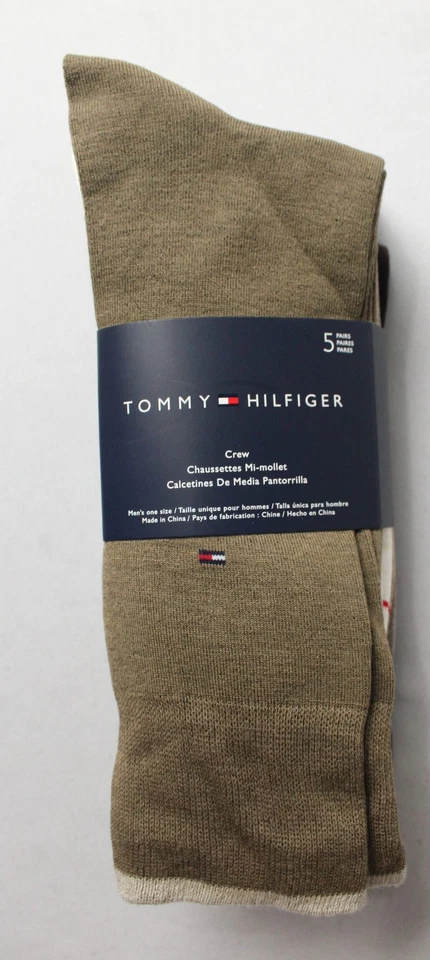 Paquete de 5 calcetines de vestir Tommy Hilfiger para hombre largo redondo DM3 multicolor talla única nuevos con etiquetas Foto 1 de 4