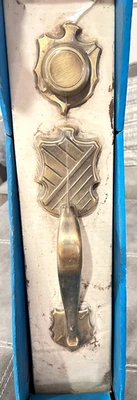 De colección Kwikset Emhart Antiguo Latón Puerta Entrada Frontal Manija Con Cerrojo 16" Foto 1 de 4