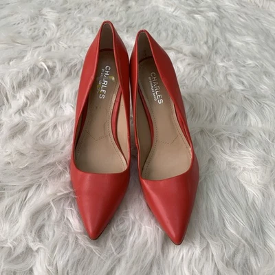 Zapatos de salón Charles David rojo naranja 8,5 Foto 1 de 4