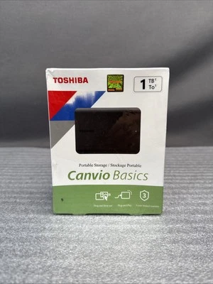 Toshiba Canvio Basics 1TB Portable Storage (HDTB510YK3AA), DTB510 - Image 1 of 4