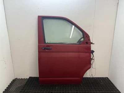 ♻VOLKSWAGEN TRANSPORTER T5 MK5 DOOR COMPLETE DRIVER FRONT RED K3A 04-09 ♻ - Image 1 of 4