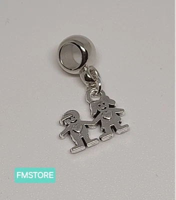 Charm Ciondolo Per Bracciale in Acciaio Tono Argento Silver Gioiello - Immagine 1 di 2