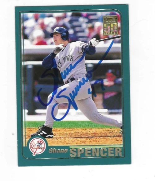 Autographed Signed SHANE SPENCER New York Yankees 2001 Topps Card #460 w/COA - Image 1 of 1