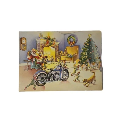 Caja de 10 tarjetas de Navidad Harley-Davidson vintage años 90 nuevas en caja con sobres Foto 1 de 4
