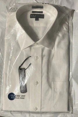 NEIMAN MARCUS Classic Fit Size 16.5 34/35 White Shirt With Pocket MSRP $92 - Image 1 of 4